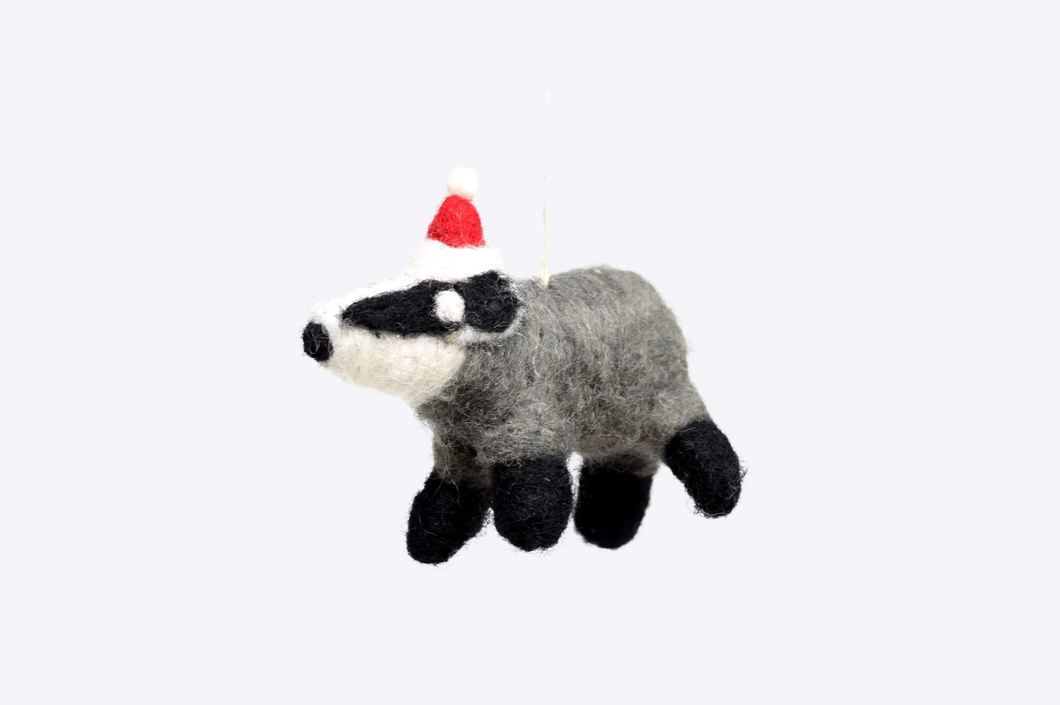 Badger Felt Ornament