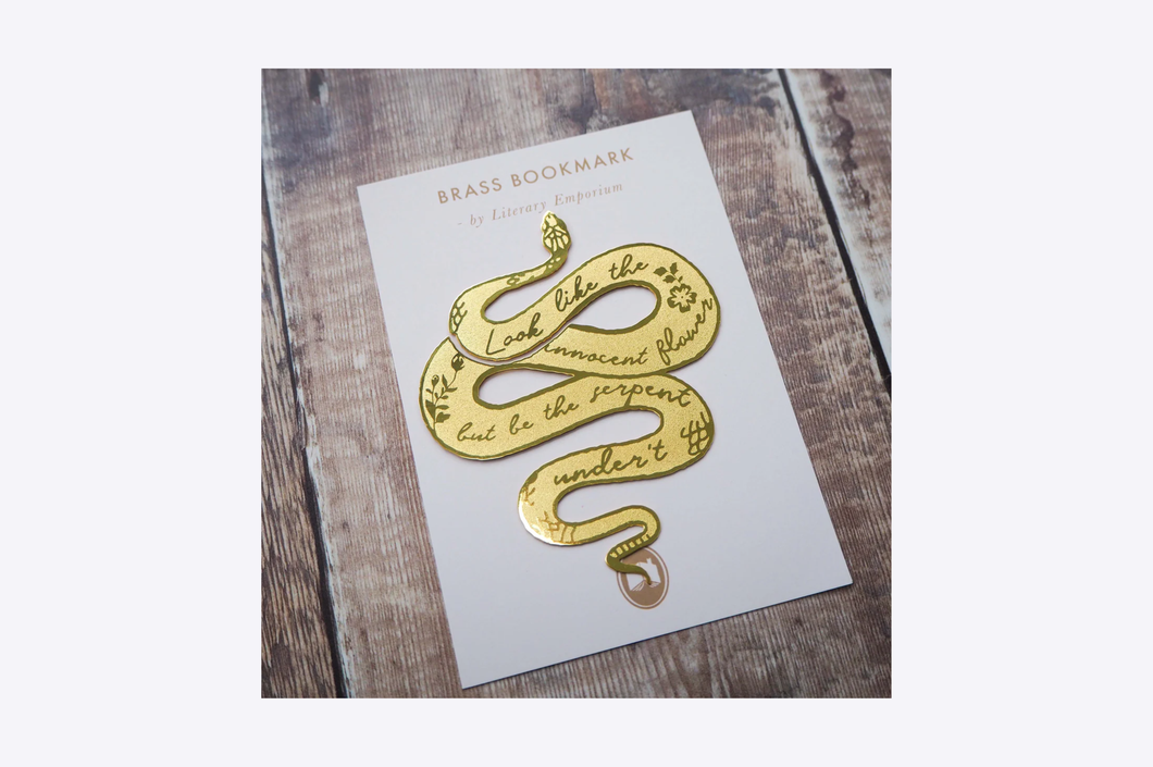 Shakespeare Lady Macbeth Serpent Brass Bookmark