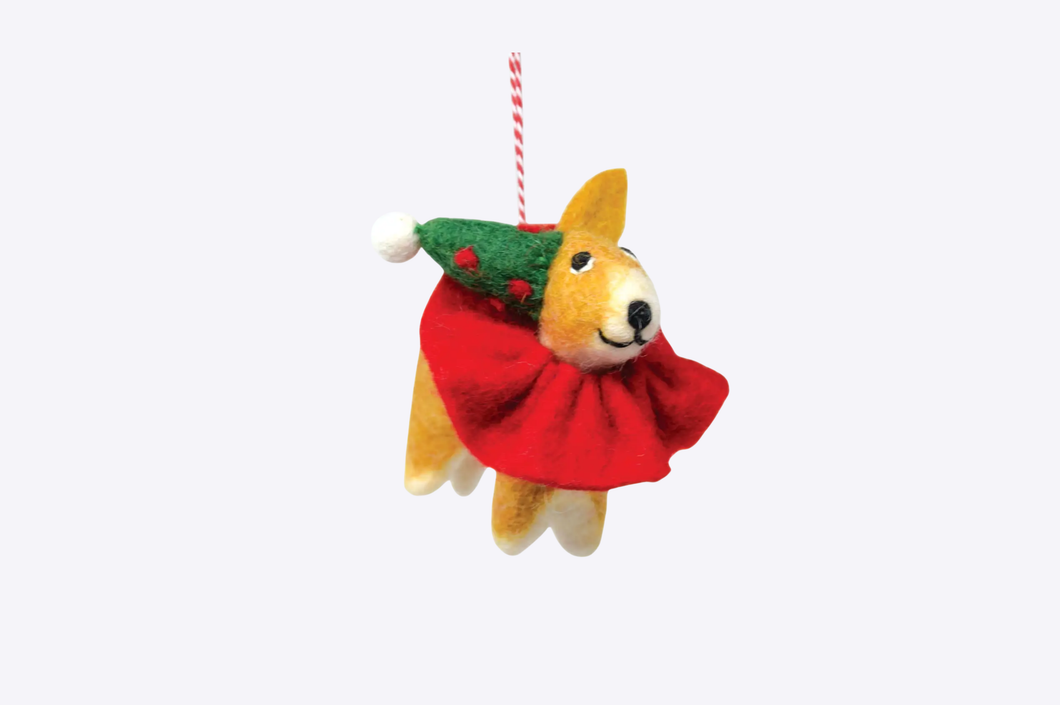 Circus Dog Ruffle Felt Ornament