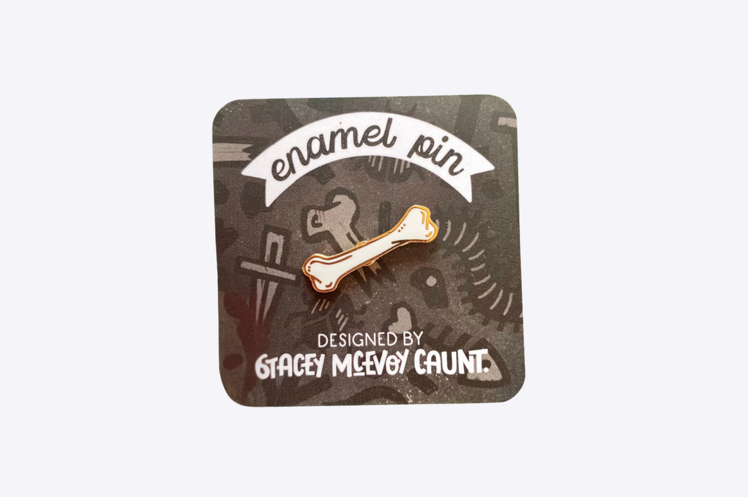 Bone Enamel Pin