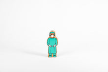 Load image into Gallery viewer, Natural Wood Toys - Turquoise Surgeon
